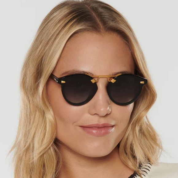 Krewe STLNylon Black + Shadow 24K Polarized Sunglasses -...